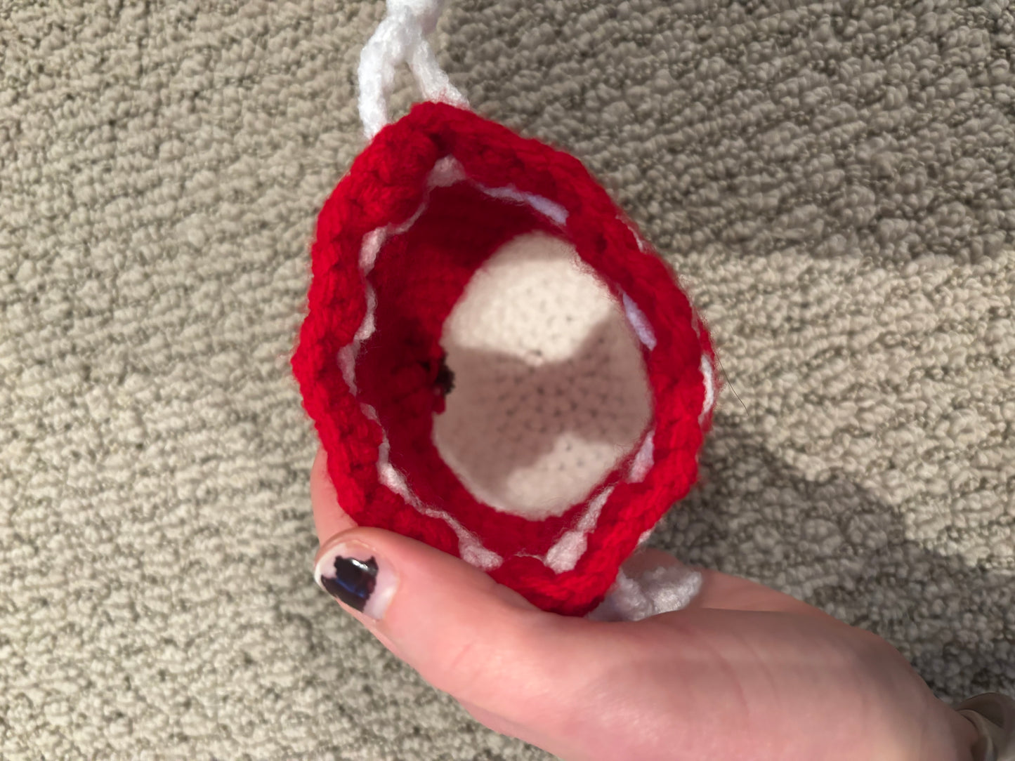 Pokéball Crochet Drawstring Bag