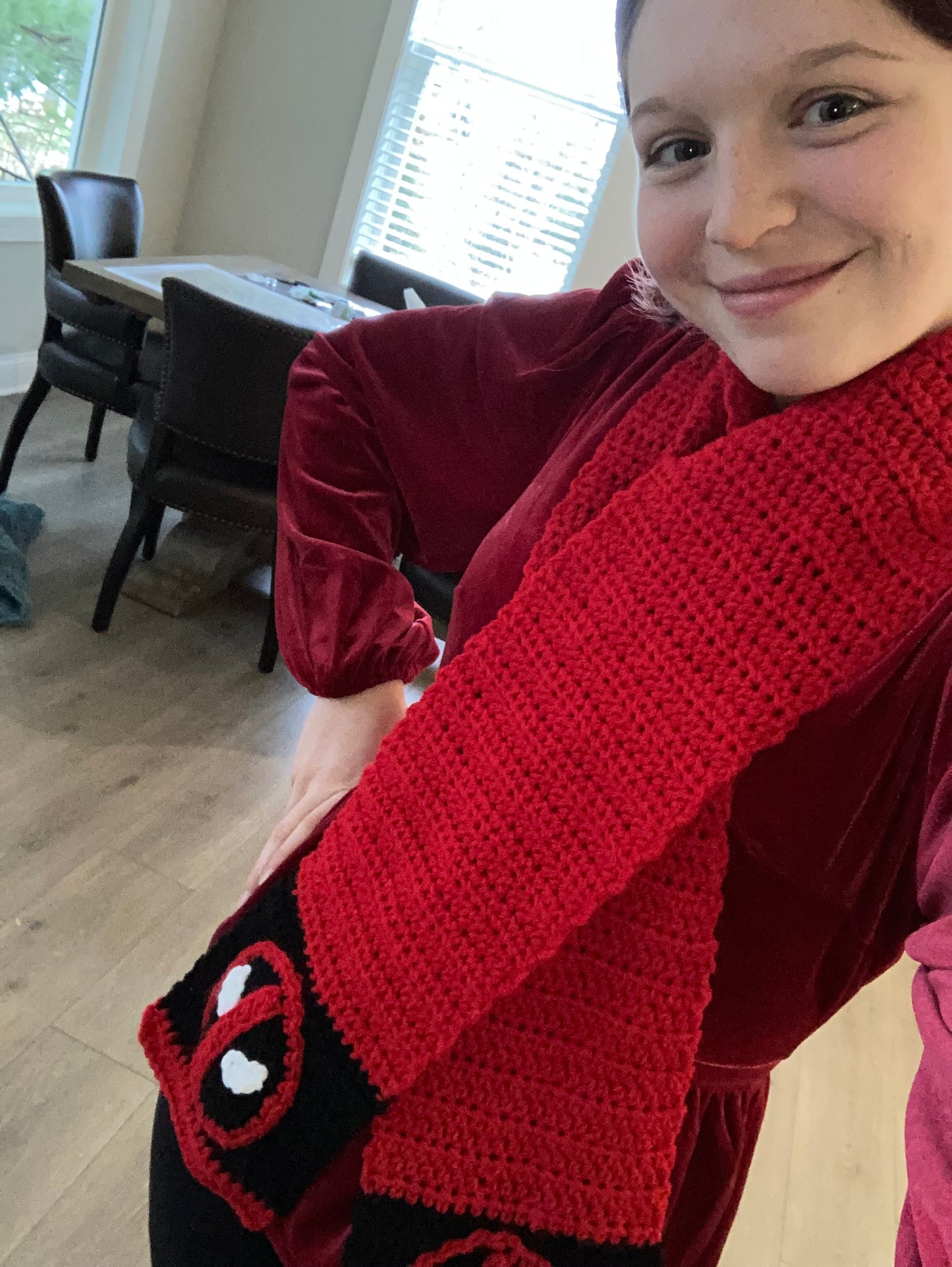 Crochet Deadpool Scarf