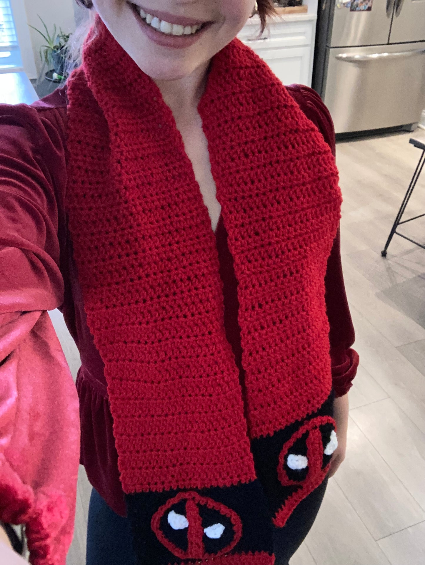 Crochet Deadpool Scarf
