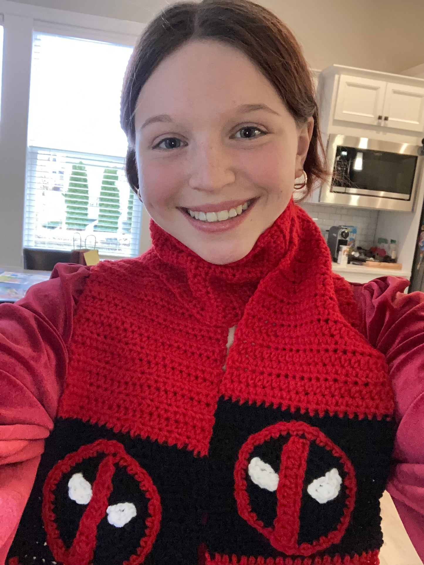 Crochet Deadpool Scarf