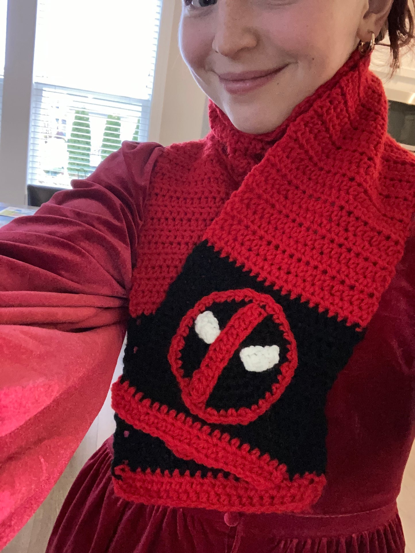 Crochet Deadpool Scarf