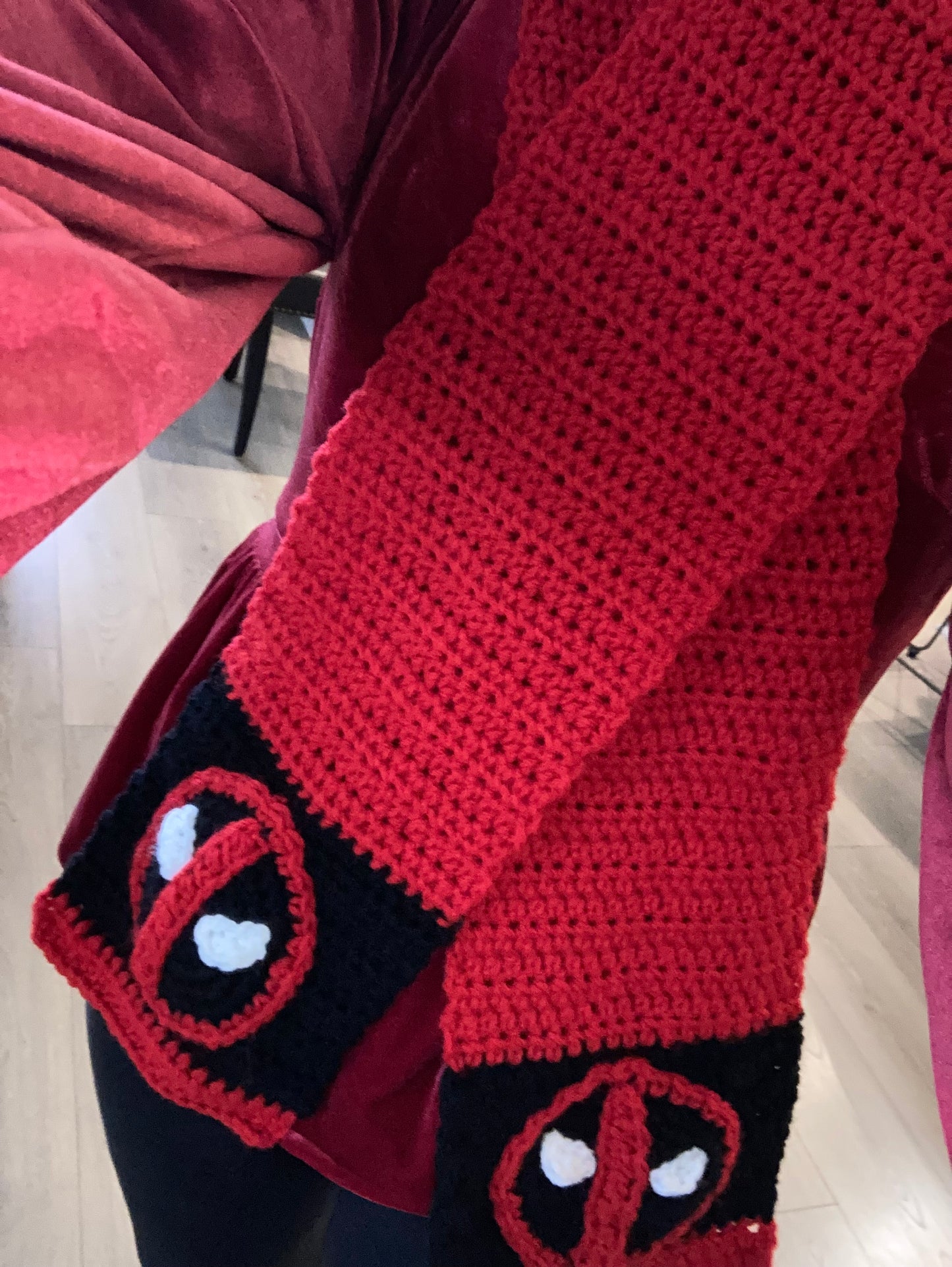 Crochet Deadpool Scarf
