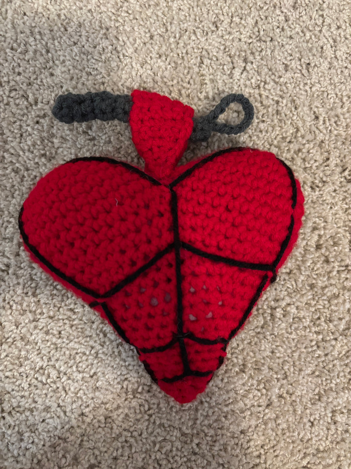 Heart Grenade Crochet Plush
