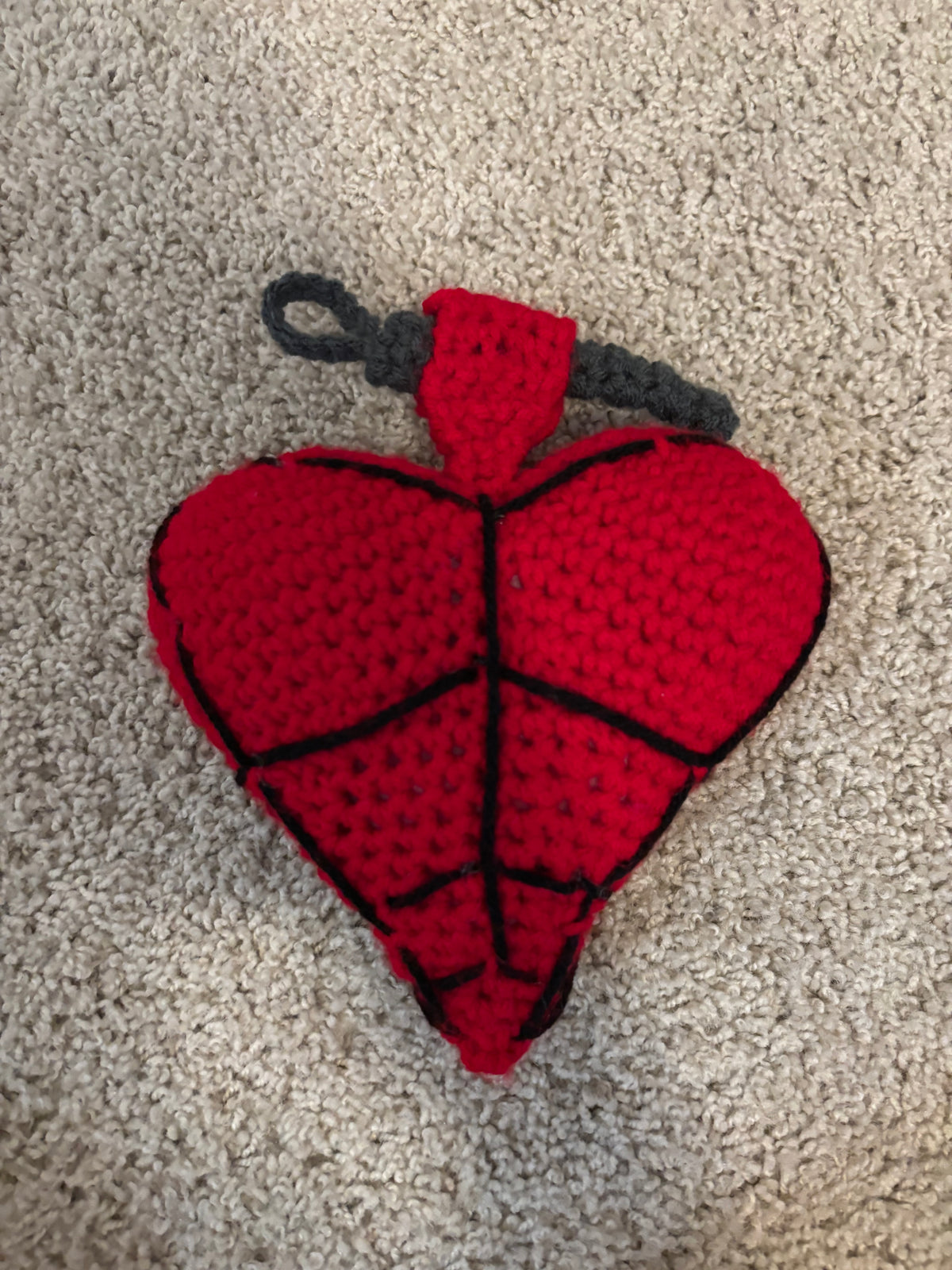 Heart Grenade Crochet Plush