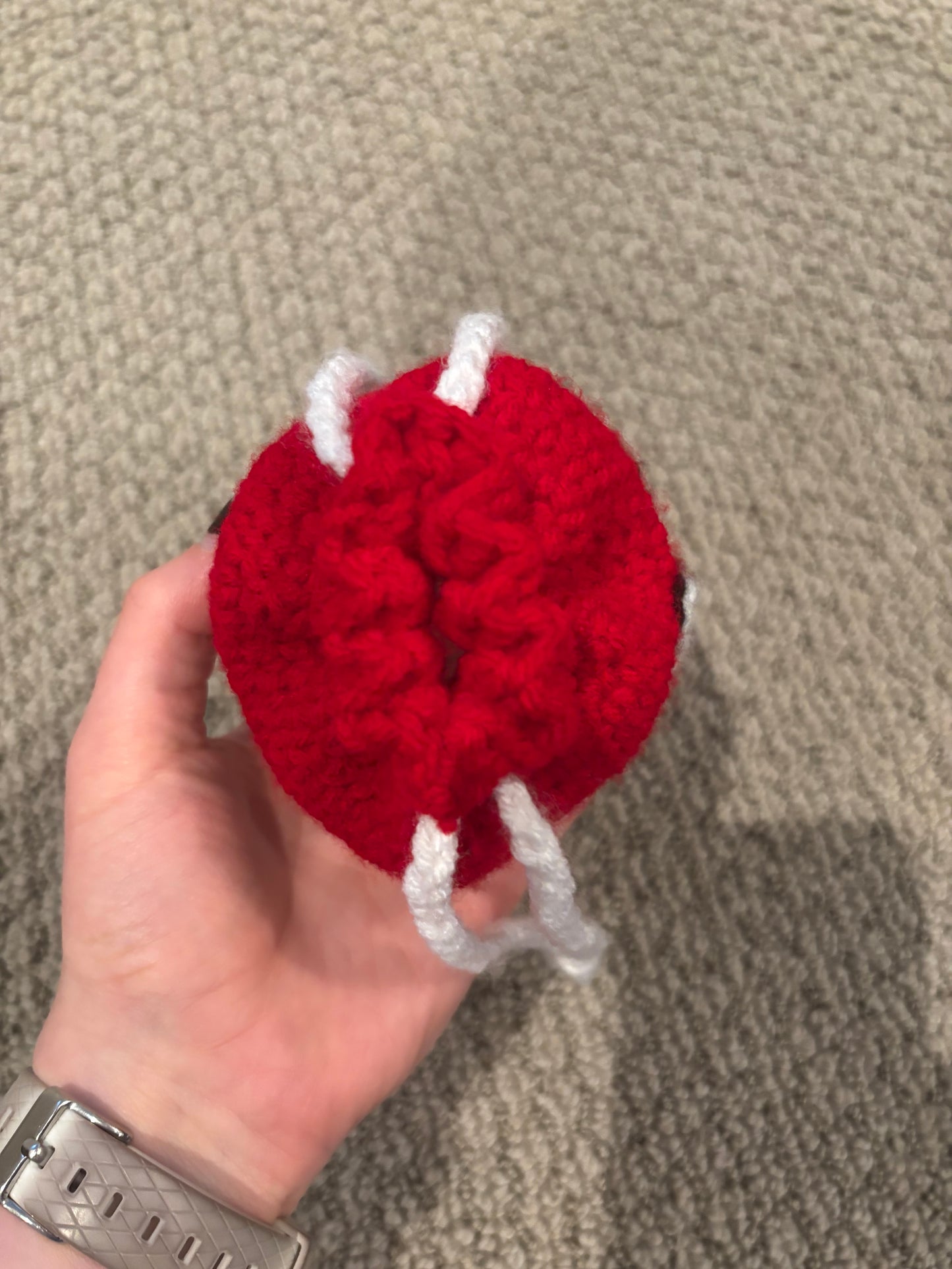 Pokéball Crochet Drawstring Bag