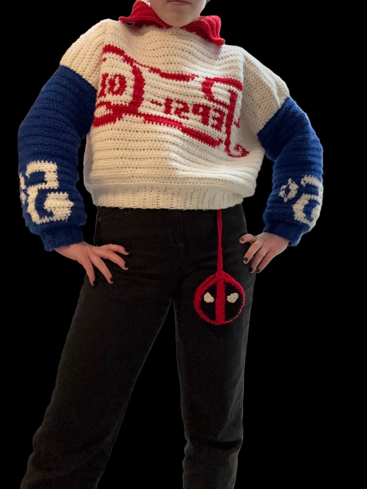 Crochet Pepsi-Cola Sweater