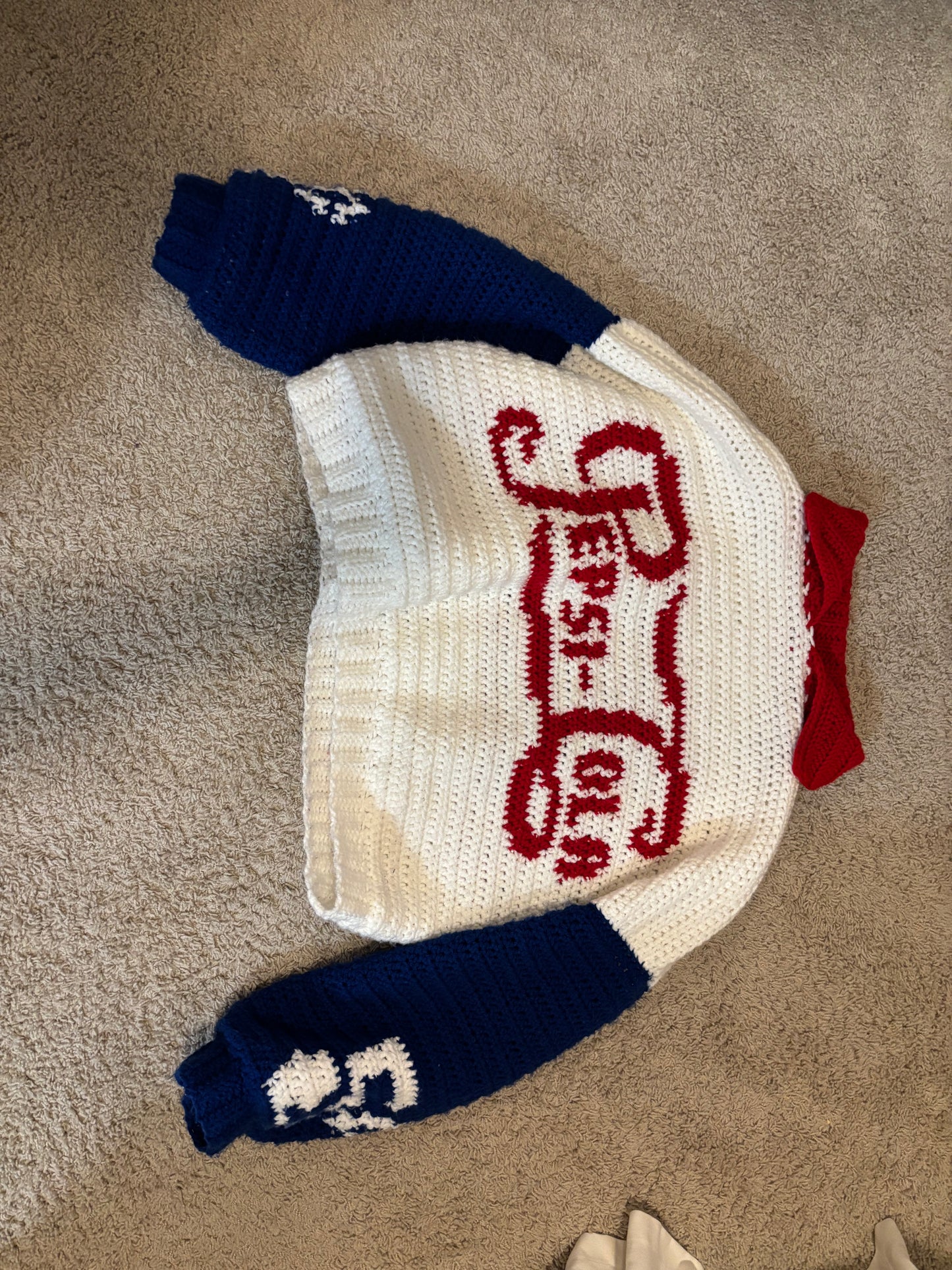 Crochet Pepsi-Cola Sweater