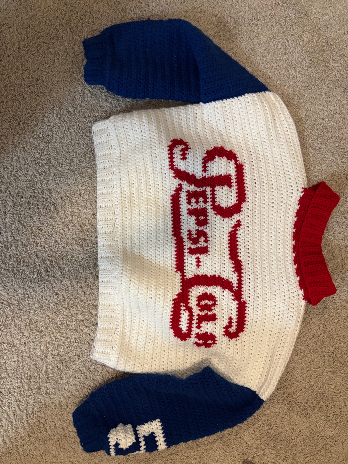 Crochet Pepsi-Cola Sweater